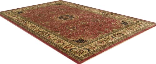 Prince Carpets Supersoft Kashmiri Silk Luxury Persian Design Anti Skid Backing Washable Carpets for Living Room Bedroom Drawing Room Hall Home Black Color 8 x 11 feet