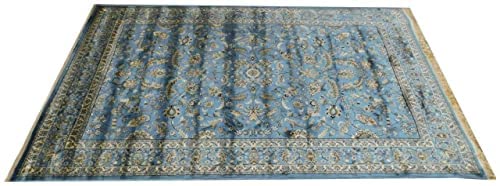 Prince Carpets Supersoft Kashmiri Silk Luxury Persian Design Anti Skid Backing Washable Carpets for Living Room Bedroom Drawing Room Hall Home Grey Color 9 x 12 feet