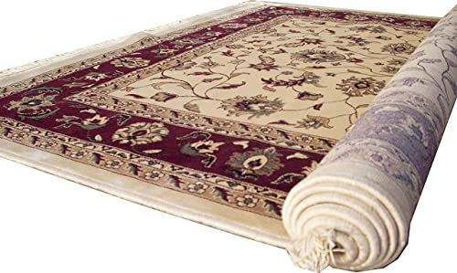 Prince Carpets Supersoft Kashmiri Silk Luxury Persian Design Anti Skid Backing Washable Carpets for Living Room Bedroom Drawing Room Hall Home Camel Color 8 x 11 feet