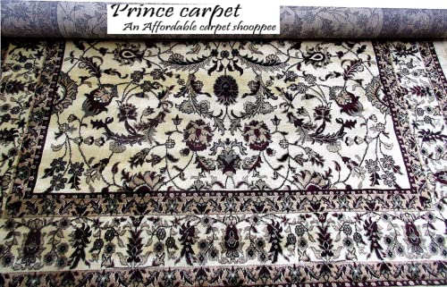 Prince Carpets Supersoft Kashmiri Silk Luxury Persian Design Anti Skid Backing Washable Carpets for Living Room Bedroom Drawing Room Hall Home Maroon Color 8 x 11 feet