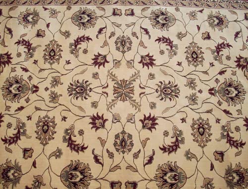 Prince Carpets Supersoft Kashmiri Silk Luxury Persian Design Anti Skid Backing Washable Carpets for Living Room Bedroom Drawing Room Hall Home Camel Color 8 x 11 feet