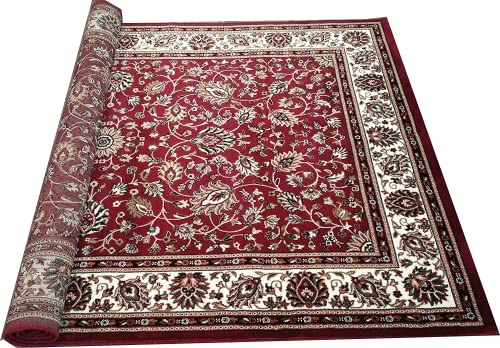 Prince Carpets for Living Room Kashmiri Carpets for Living Room Supersoft Silk Touch Maroon Color 2 x 6 feet