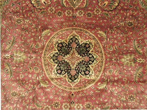 Prince Carpets Supersoft Kashmiri Silk Luxury Persian Design Anti Skid Backing Washable Carpets for Living Room Bedroom Drawing Room Dining Room Hall Home Pink Color 5 x 7 feet