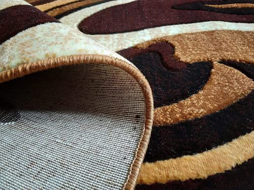 Prince Carpets Embossed Carved Supersoft Wool Blend Modern Design Carpets for Living Room Home Bedroom Drawing Room Hall with 1 inch Thickness Multi Color 6 x 8 feet