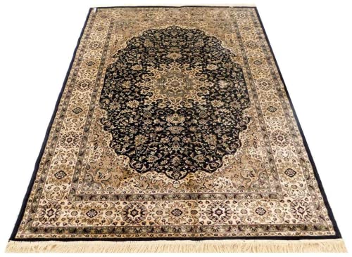 Prince Carpets Supersoft Kashmiri Silk Luxury Persian Design Anti Skid Backing Washable Carpets for Living Room Bedroom Drawing Room Hall Home Cream Color 3 x 5 feet