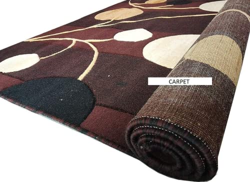 Prince Carpets Embossed Carved Supersoft Wool Blend Modern Design Carpets for Living Room Home Bedroom Drawing Room Hall with 1 inch Thickness Multi Color 6 x 8 feet