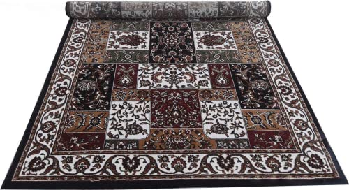Prince Carpets Premium Persian Design Kashmiri Thick Supersoft Carpets for Living Room Hallway Dining Room Bedroom Blue Color 4 x 6 feet