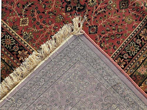 Prince Carpets Supersoft Kashmiri Silk Luxury Persian Design Anti Skid Backing Washable Carpets for Living Room Bedroom Drawing Room Hall Home Pink Color 8 x 11 feet