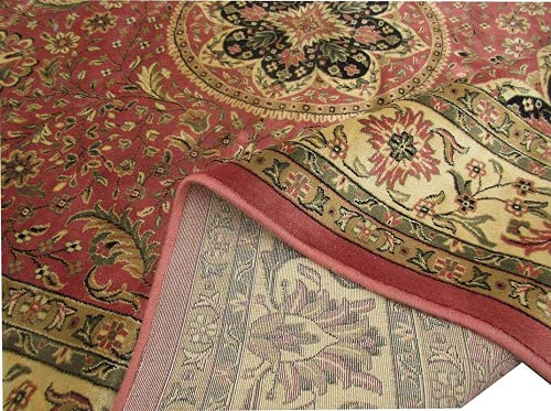 Prince Carpets Supersoft Kashmiri Silk Luxury Persian Design Anti Skid Backing Washable Carpets for Living Room Bedroom Drawing Room Dining Room Hall Home Pink Color 5 x 7 feet