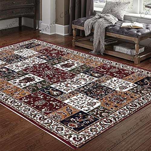 Prince Carpets for Living Room Kashmiri Carpets for Living Room Supersoft Silk Touch Maroon Color 2 x 6 feet