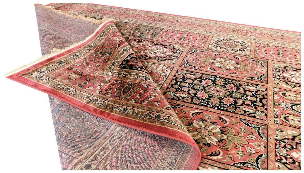 Prince Carpets Supersoft Kashmiri Silk Luxury Persian Design Anti Skid Backing Washable Carpets for Living Room Bedroom Drawing Room Hall Home Pink Color 3 x 5 feet