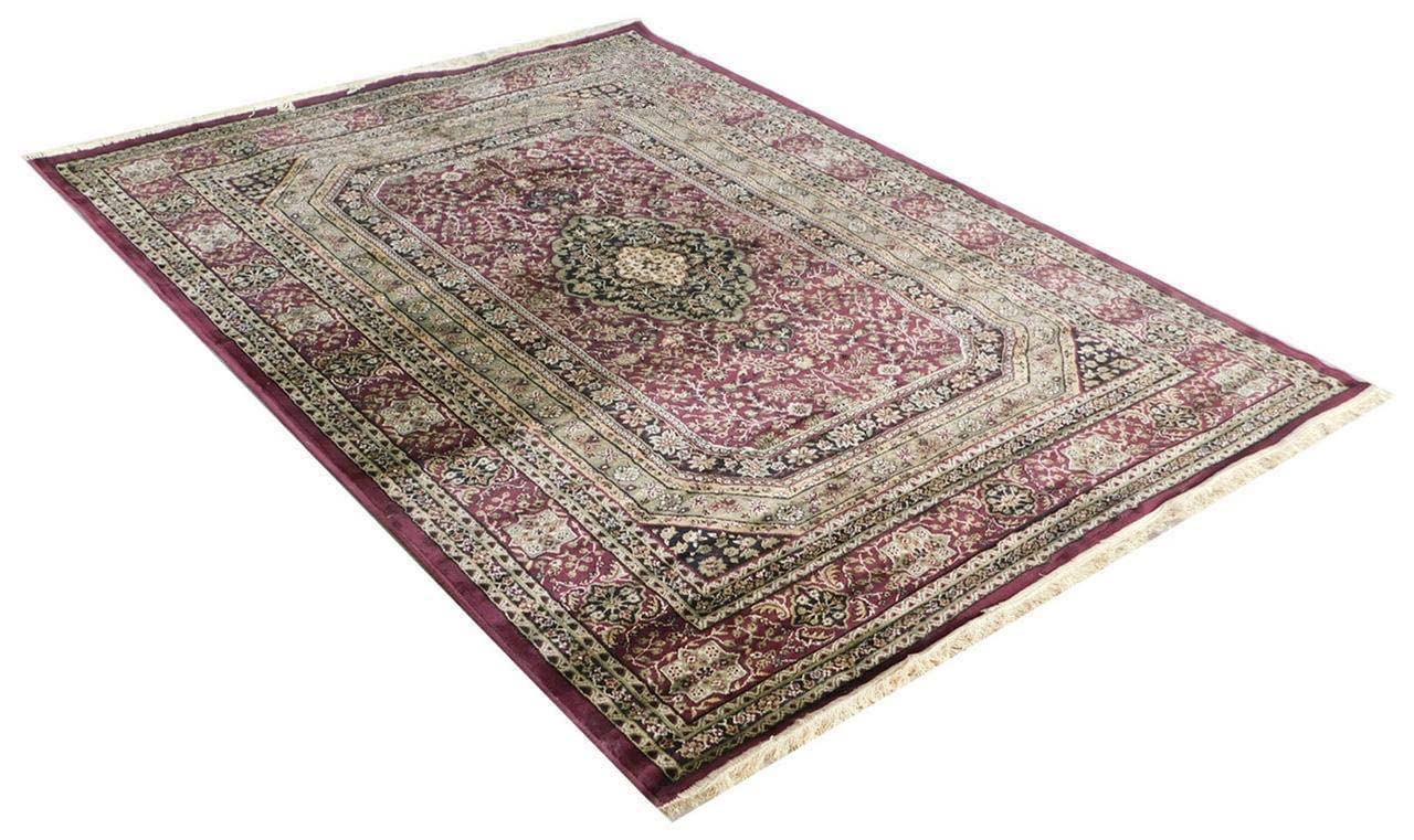 Prince Carpets Supersoft Kashmiri Silk Luxury Persian Design Anti Skid Backing Washable Carpets for Living Room Bedroom Drawing Room Hall Home Maroon Color 6 x 9 feet