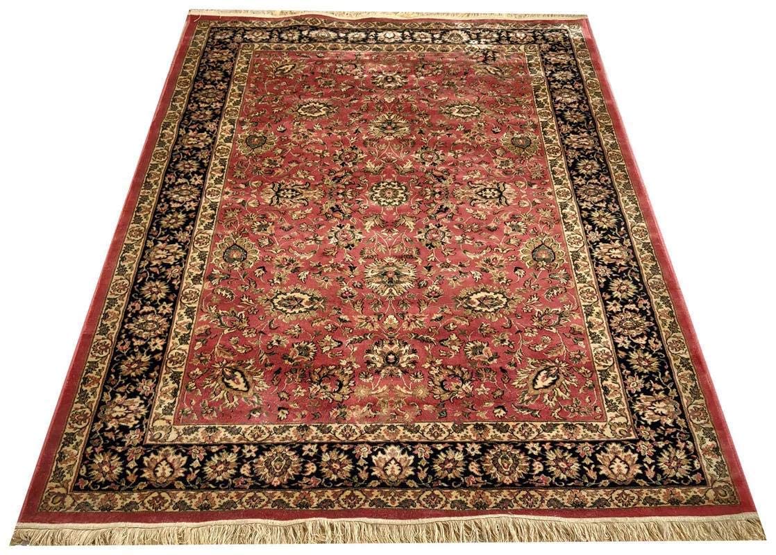Prince Carpets Supersoft Kashmiri Silk Luxury Persian Design Anti Skid Backing Washable Carpets for Living Room Bedroom Drawing Room Hall Home Pink Color 8 x 11 feet