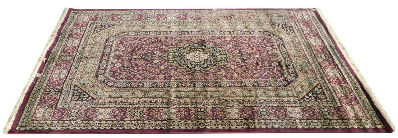 Prince Carpets Supersoft Kashmiri Silk Luxury Persian Design Anti Skid Backing Washable Carpets for Living Room Bedroom Drawing Room Hall Home Maroon Color 6 x 9 feet