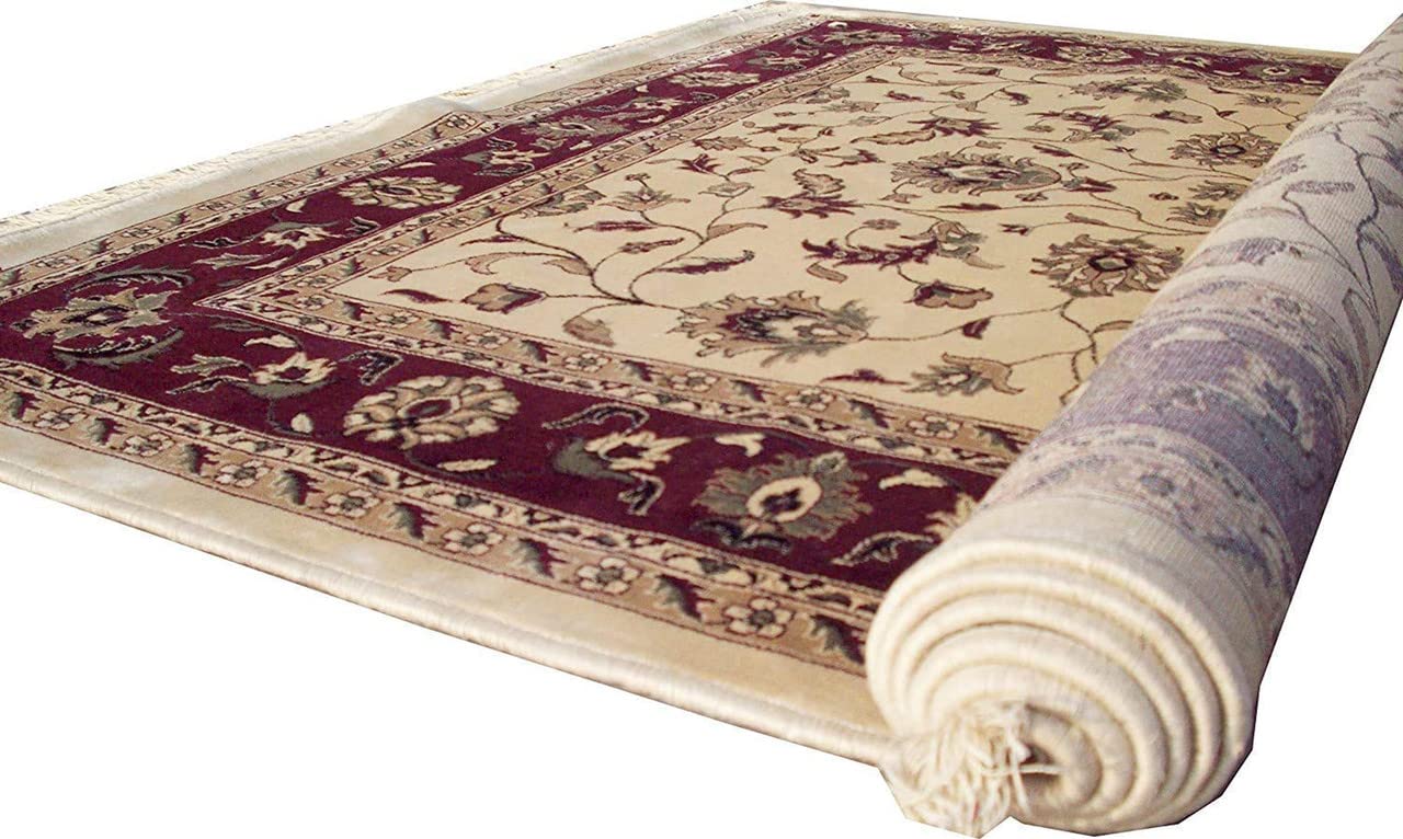 Prince Carpets Supersoft Kashmiri Silk Luxury Persian Design Anti Skid Backing Washable Carpets for Living Room Bedroom Drawing Room Hall Home Camel Color 3 x 5 feet