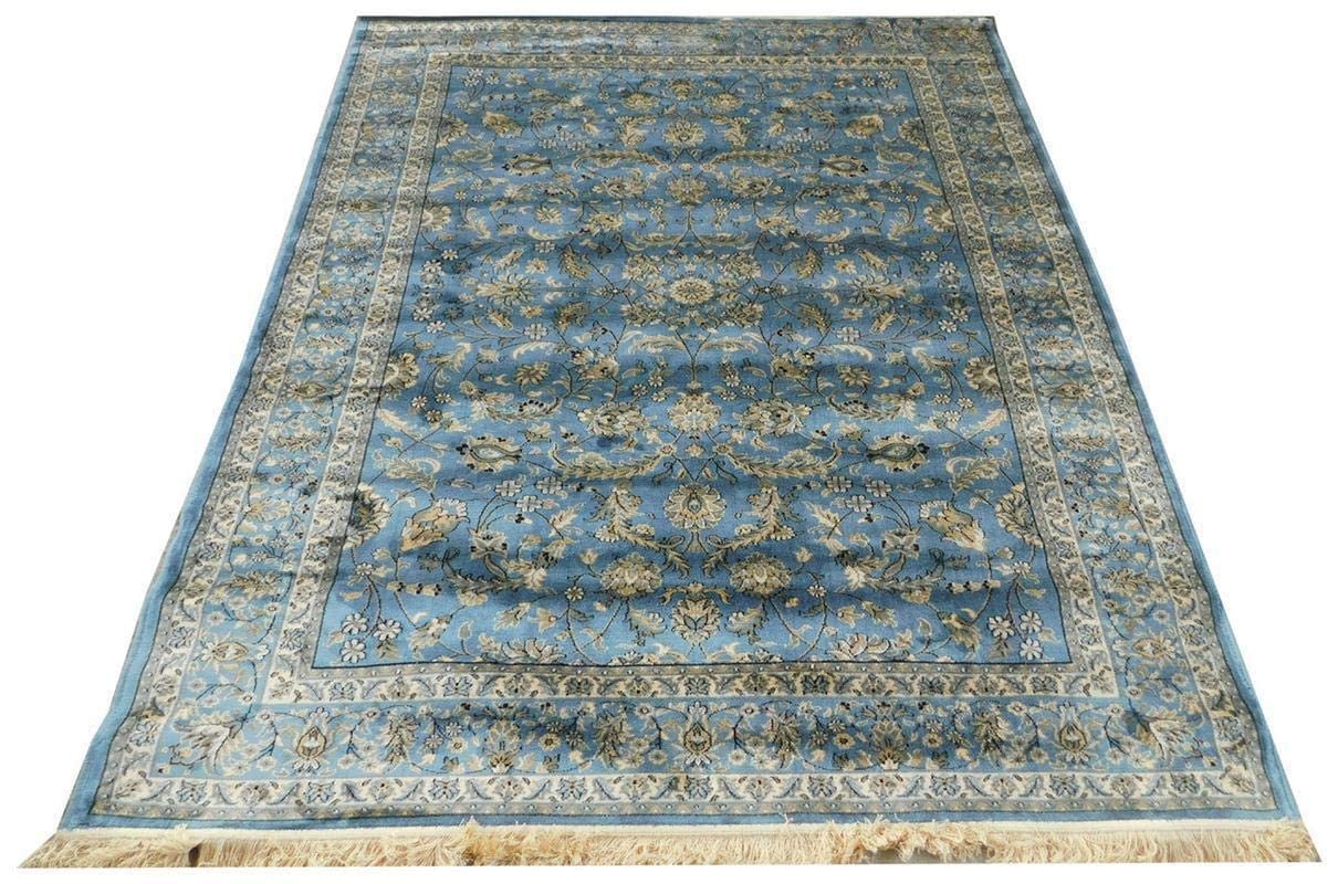 Prince Carpets Supersoft Kashmiri Silk Luxury Persian Design Anti Skid Backing Washable Carpets for Living Room Bedroom Drawing Room Hall Home Grey Color 6 x 9 feet