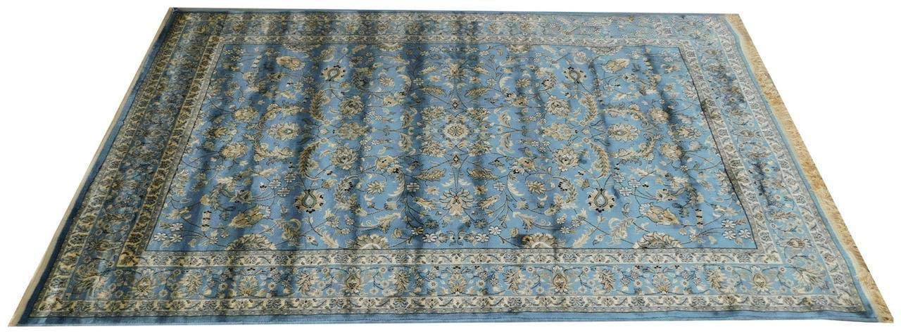 Prince Carpets Supersoft Kashmiri Silk Luxury Persian Design Anti Skid Backing Washable Carpets for Living Room Bedroom Drawing Room Hall Home Grey Color 6 x 9 feet
