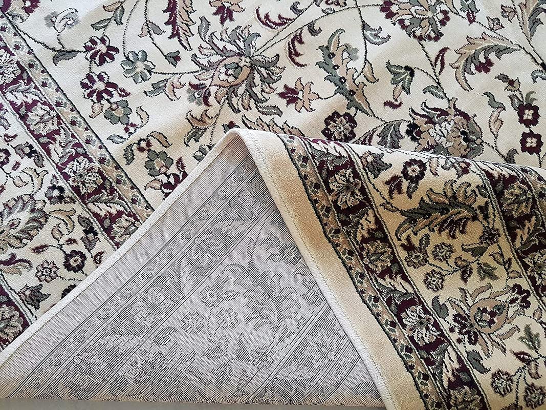 Prince Carpets Supersoft Kashmiri Silk Luxury Persian Design Anti Skid Backing Washable Carpets for Living Room Bedroom Drawing Room Hall Home Camel Color 8 x 11 feet