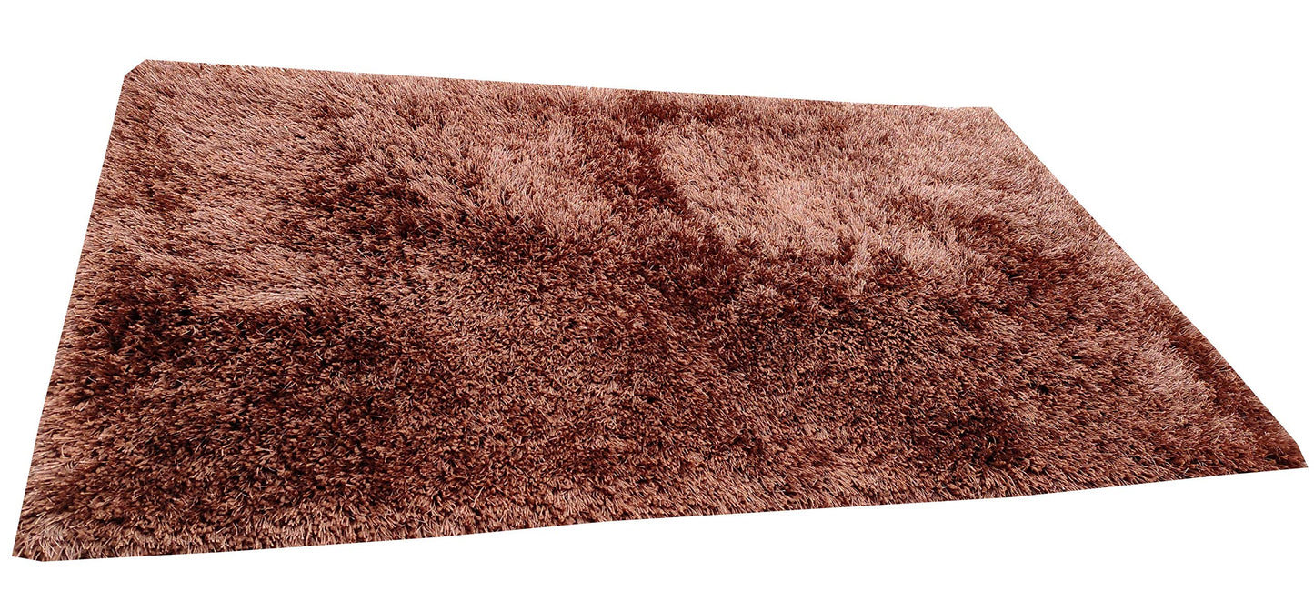 Prince Carpets Handwoven Fluffy Rugs Collection (Light-Brown, 3 x 5)