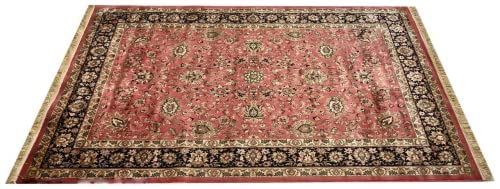 Prince Carpets Supersoft Kashmiri Silk Luxury Persian Design Anti Skid Backing Washable Carpets for Living Room Bedroom Drawing Room Hall Home Pink Color 8 x 11 feet