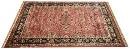 Prince Carpets Supersoft Kashmiri Silk Luxury Persian Design Anti Skid Backing Washable Carpets for Living Room Bedroom Drawing Room Hall Home Pink Color 8 x 11 feet