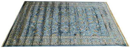 Prince Carpets Supersoft Kashmiri Silk Luxury Persian Design Anti Skid Backing Washable Carpets for Living Room Bedroom Drawing Room Hall Home Grey Color 9 x 12 feet