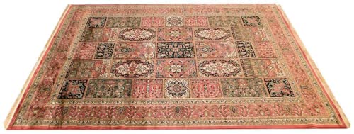 Prince Carpets Supersoft Kashmiri Silk Luxury Persian Design Anti Skid Backing Washable Carpets for Living Room Bedroom Drawing Room Hall Home Pink Color 8 x 11 feet
