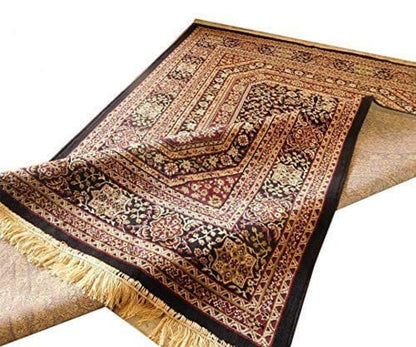 Prince Carpets Supersoft Kashmiri Silk Luxury Persian Design Anti Skid Backing Washable Carpets for Living Room Bedroom Drawing Room Hall Home Maroon Color 4 x 6 feet