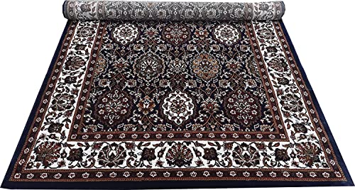 Prince Carpets Supersoft Kashmiri Silk Luxury Persian Design Anti Skid Backing Washable Carpets for Living Room Bedroom Drawing Room Hall Home Cream Color 2 x 6 feet