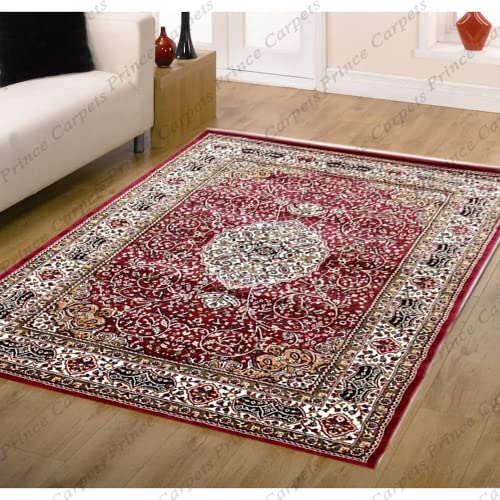 Prince Carpets for Living Room Kashmiri Carpets for Living Room Supersoft Silk Touch Black Color 6 x 9 feet