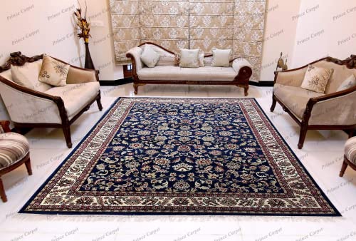 Prince Carpets for Living Room Kashmiri Carpets for Living Room Supersoft Silk Touch Blue Color 2 x 6 feet