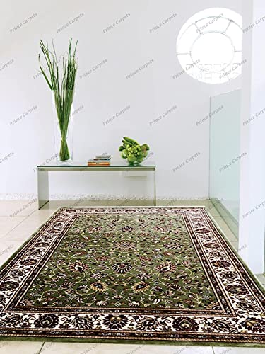 Prince Carpets for Living Room Kashmiri Carpets for Living Room Supersoft Silk Touch Green Color 2 x 6 feet