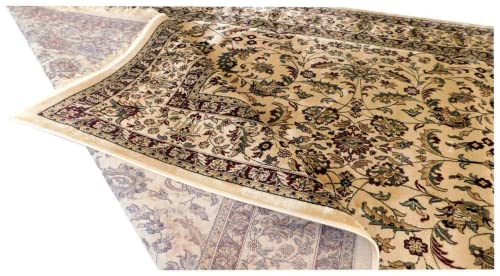 Prince Carpets Supersoft Kashmiri Silk Luxury Persian Design Anti Skid Backing Washable Carpets for Living Room Bedroom Drawing Room Hall Home Cream Color 2 x 6 feet