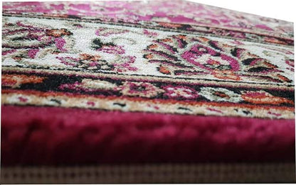 Prince Carpets for Living Room Kashmiri Carpets for Living Room Supersoft Silk Touch Black Color 6 x 9 feet