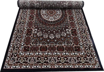 Prince Carpets Kashmiri Supersoft Wool Blend Persian Carpet for Living Room Bedroom Dining Room Hall with 15mm Thickness Non Slip Washable Carpet Blue Color 4 x 6 feet