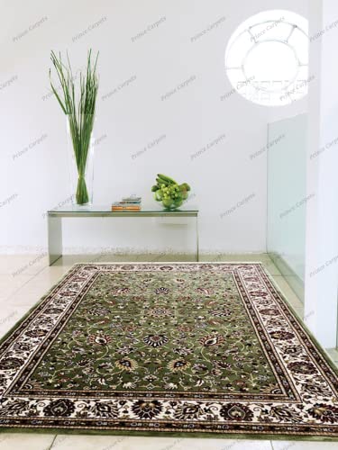 Prince Carpets for Living Room Kashmiri Carpets for Living Room Supersoft Silk Touch Green Color 2 x 6 feet