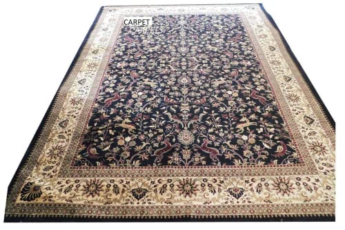 Prince Carpets Supersoft Kashmiri Silk Luxury Persian Design Anti Skid Backing Washable Carpets for Living Room Bedroom Drawing Room Hall Home Pink Color 8 x 11 feet