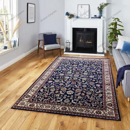 Prince Carpets for Living Room Kashmiri Carpets for Living Room Supersoft Silk Touch Blue Color 2 x 6 feet