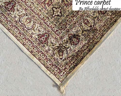 Prince Carpets Supersoft Kashmiri Silk Luxury Persian Design Anti Skid Backing Washable Carpets for Living Room Bedroom Drawing Room Hall Home Pink Color 9 x 12 feet