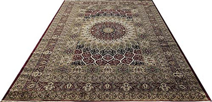 Prince Carpets Supersoft Kashmiri Silk Luxury Persian Design Anti Skid Backing Washable Carpets for Living Room Bedroom Drawing Room Hall Home Maroon Color 5 x7 feet