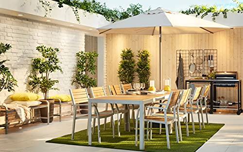 Prince Carpets Natural Looking high Density Long Lasting Aritifical Grass Carpet for Home Lawn Balcony Landscaping Indoor & Outdoor Decorating Purpose Thickness 35 mm Size 6.5X 13 feet