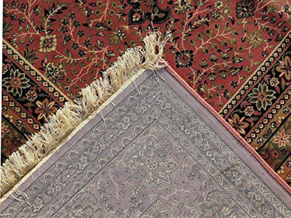 Prince Carpets Supersoft Kashmiri Silk Luxury Persian Design Anti Skid Backing Washable Carpets for Living Room Bedroom Drawing Room Hall Home Pink Color 9 x 12 feet