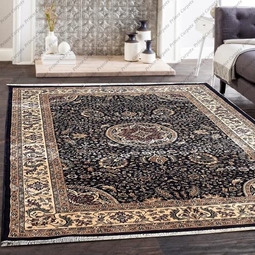 Prince Carpets Supersoft Kashmiri Silk Luxury Persian Design Anti Skid Backing Washable Carpets for Living Room Bedroom Drawing Room Hall Home Pink Color 2 x 6 feet