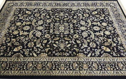 Prince Carpets Supersoft Kashmiri Silk Luxury Persian Design Anti Skid Backing Washable Carpets for Living Room Bedroom Drawing Room Hall Home Cream Color 8 x 11 feet