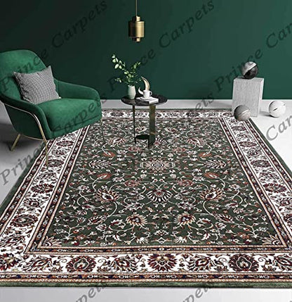 Prince Carpets for Living Room Kashmiri Carpets for Living Room Supersoft Silk Touch Green Color 2 x 6 feet