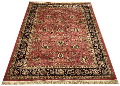 Prince Carpets Supersoft Kashmiri Silk Luxury Persian Design Anti Skid Backing Washable Carpets for Living Room Bedroom Drawing Room Hall Home Pink Color 6 x 9 feet