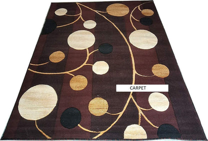 Prince Carpets Embossed Carved Supersoft Wool Blend Modern Design Carpets for Living Room Home Bedroom Drawing Room Hall with 1 inch Thickness Multi Color 5 x 7 feet