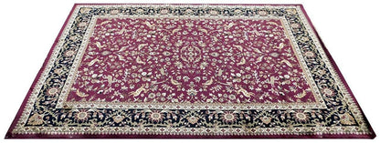 Prince Carpets Supersoft Kashmiri Silk Luxury Persian Design Anti Skid Backing Washable Carpets for Living Room Bedroom Drawing Room Hall Home Maroon Color 6 x 9 feet