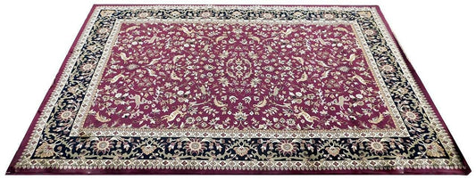 Prince Carpets Supersoft Kashmiri Silk Luxury Persian Design Anti Skid Backing Washable Carpets for Living Room Bedroom Drawing Room Hall Home Maroon Color 2 x 6 feet