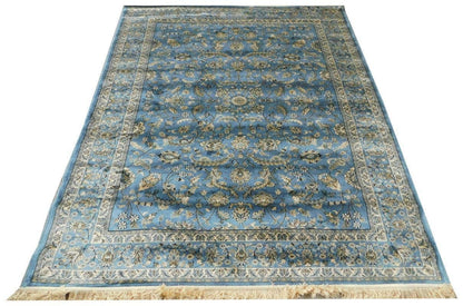 Prince Carpets Supersoft Kashmiri Silk Luxury Persian Design Anti Skid Backing Washable Carpets for Living Room Bedroom Drawing Room Hall Home Grey Color 6 x 9 feet